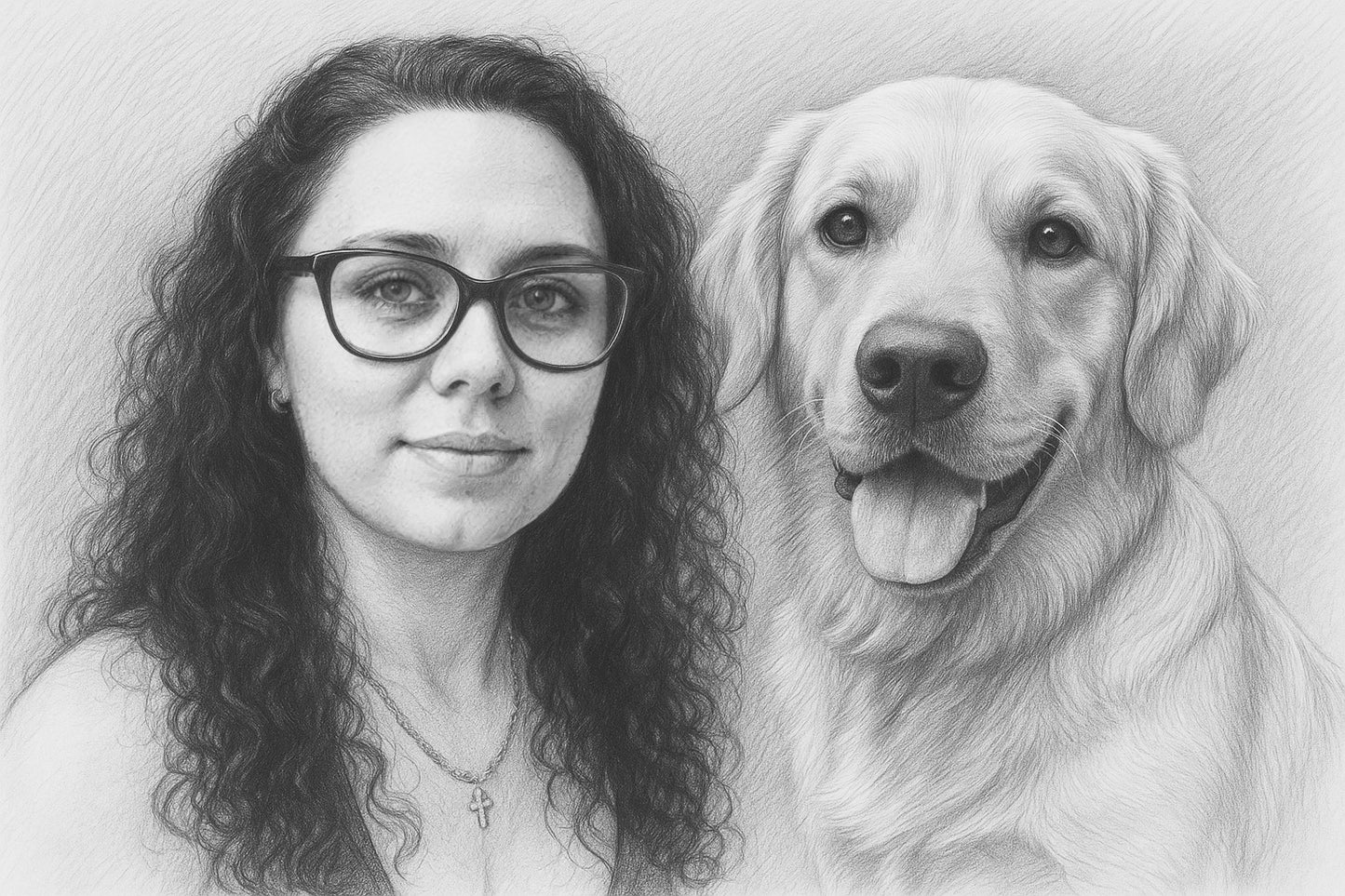 š¾ āManās Best Friendā Custom Pencil Portrait ā Human & Dog Artwork