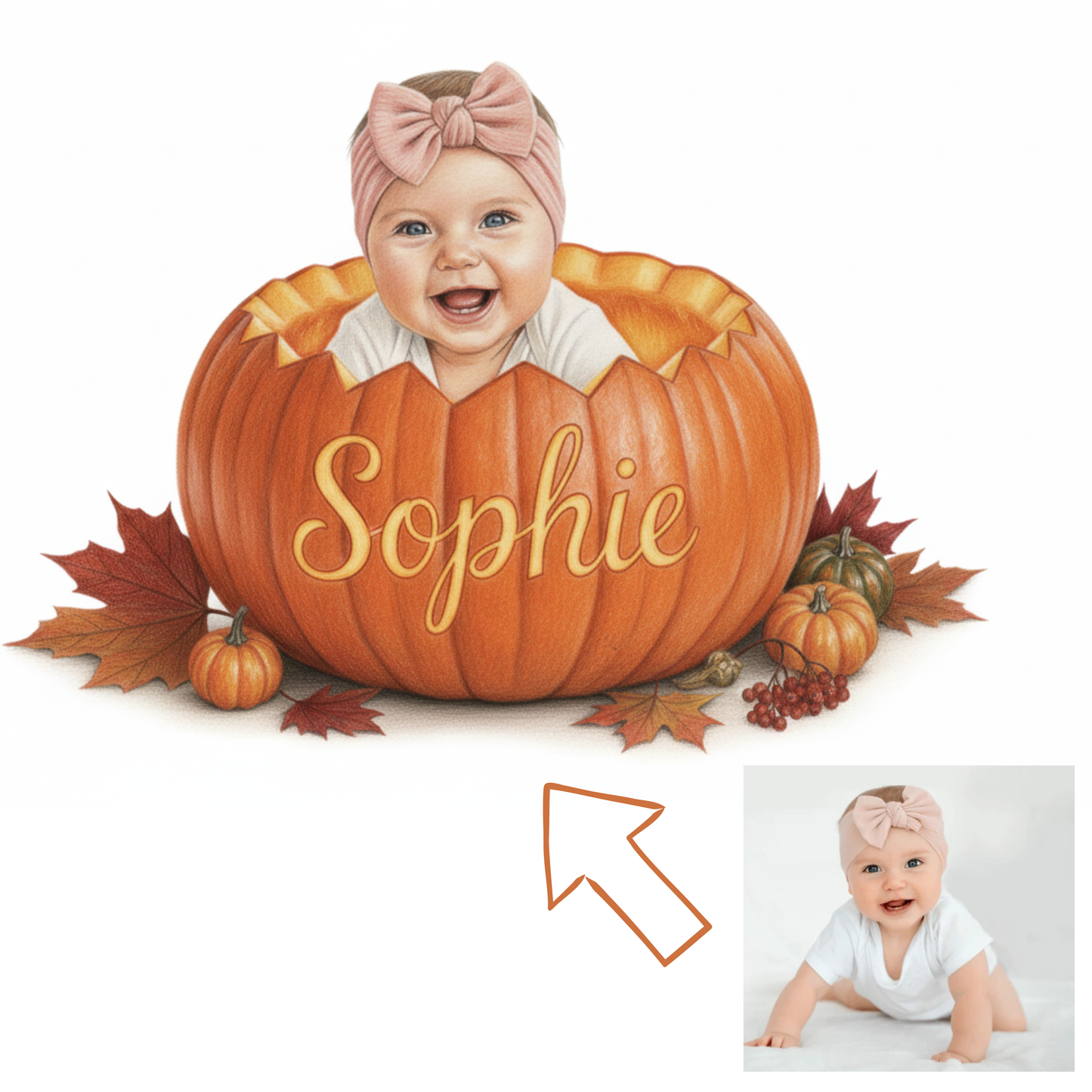 Pumpkin Colour child portrait