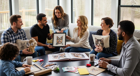 pet portrait gift, family, celebration