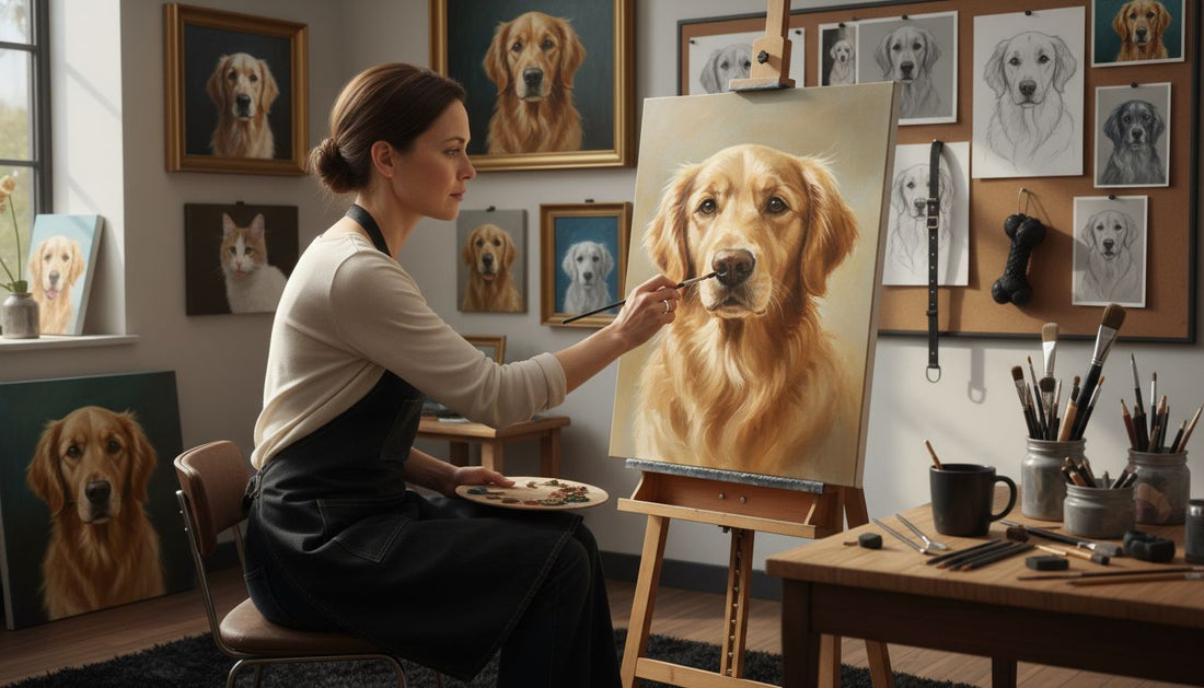 artist painting portrait