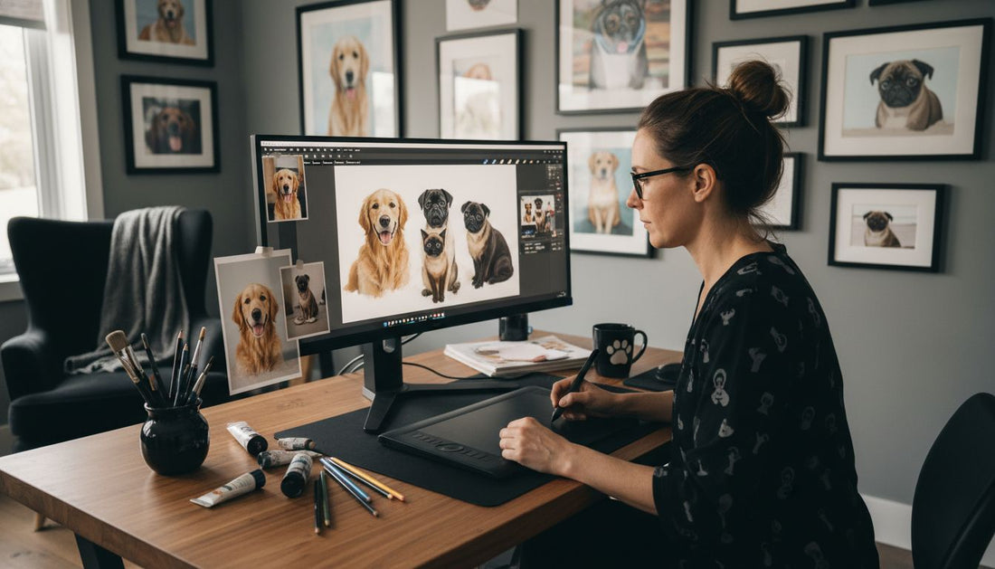 multi-pet portrait studio