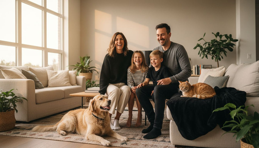 at home family photo