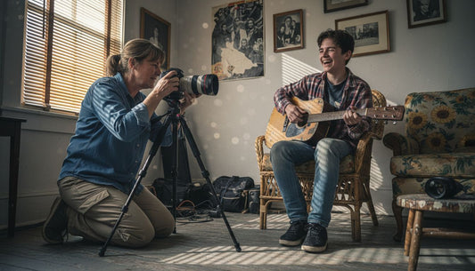 Portrait photographer capturing teen’s personality
