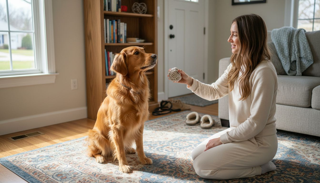 Golden retriever photo session natural lighting
