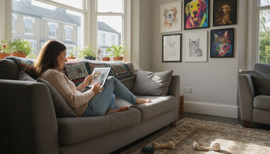 UK home with six pet art styles displayed