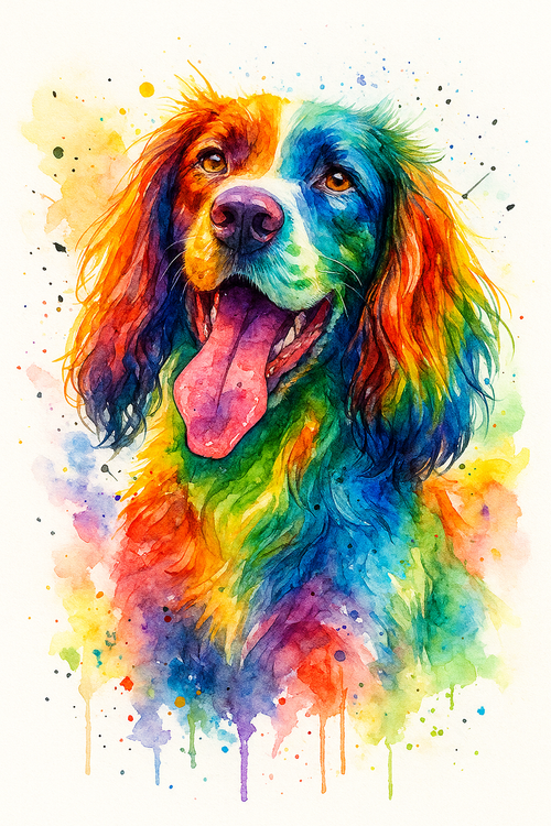 Custom Rainbow Watercolour