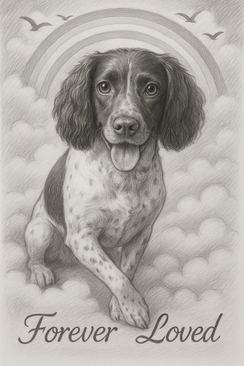 Rainbow Bridge Pet Memorial | Custom Portrait