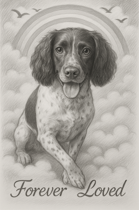 Rainbow Bridge Remembrance – Custom Pet Memorial Portrait