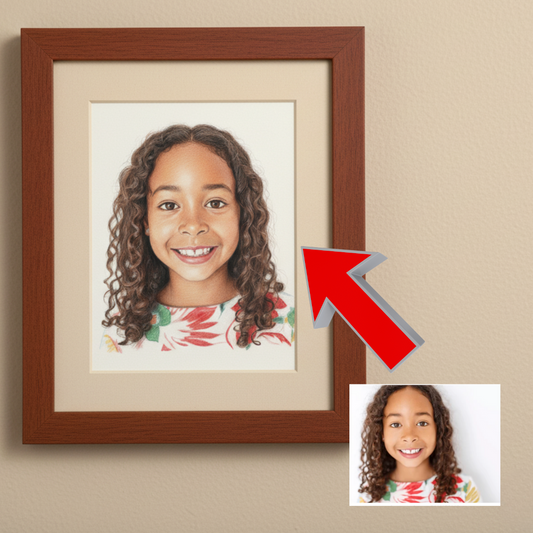 Colour Pencil Style Portrait - HALF PRICE