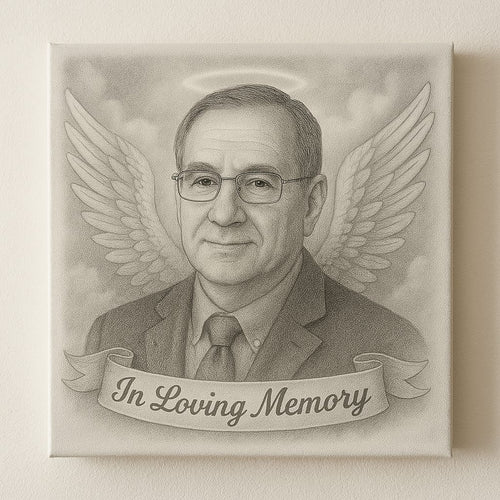 Memorial Portrait | Custom Angel Remembrance Art