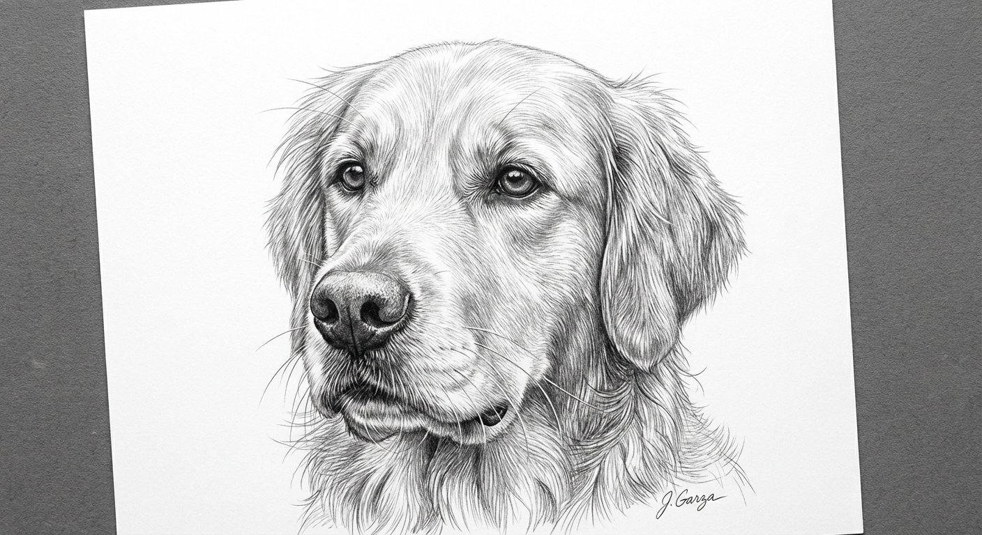 Black and White Pencil Portrait