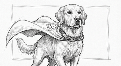 Superhero Pet Portrait